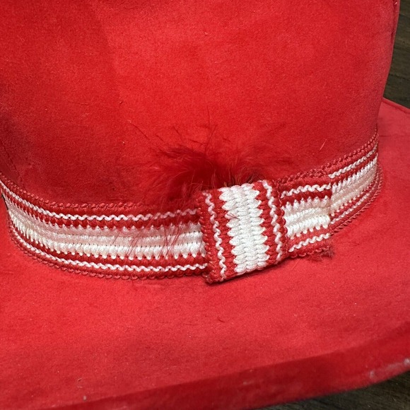 Vintage ajd New Jersey Devils Cowboy Hat Red Stetson Style‎ Rare